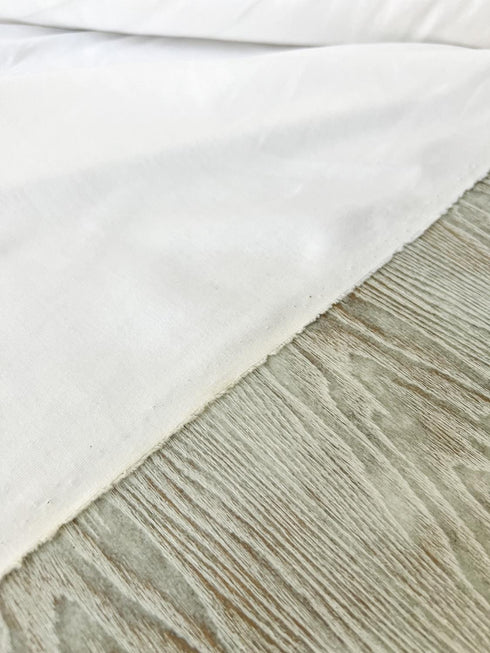 White Cotton Spandex Fine Rib Knit Jersey Fabric by the yard ATK00541R
